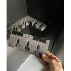 Magnetic 3 Gun rack, foam gun cabinet holder