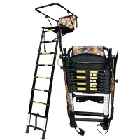 2.5m telescopic high seat, tree ladder, stalking, back pack design