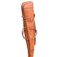 Guardian Tan leather double shotgun case, detachable, Tanned