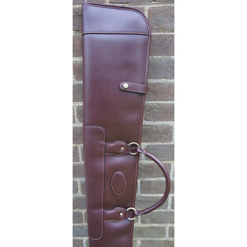 Guardian leather shotgun slip Dark brown, zip & popper, 28-30" barrel 268SL