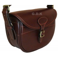 Guardian leather cartridge bag, dark brown