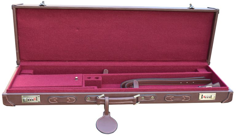 Leather shotgun case
