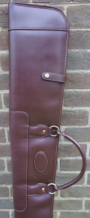 Guardian leather shotgun slip Dark brown, zip & popper, 28-30" barrel 268SL