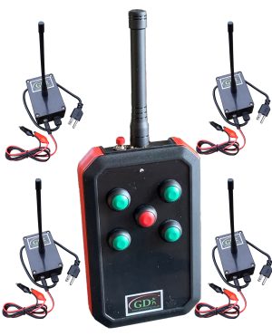 4 trap remote control system, wireless release for 4 x clay pigeon traps