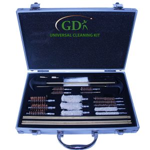 Universal gun cleaning kit, aluminium case