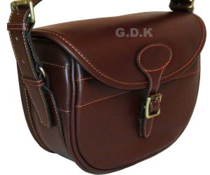 Guardian leather cartridge bag, dark brown