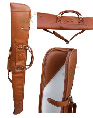 Tanned Guardian leather shotgun slip Tan, zip & popper, 28-30" barrel 268SL-TAN