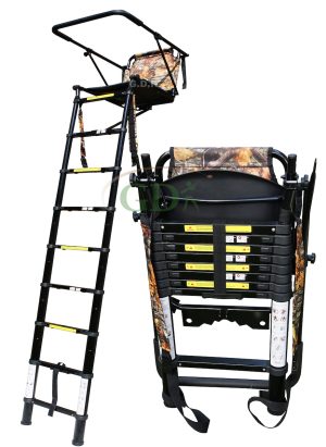 2.5m telescopic high seat, tree ladder, stalking, back pack design