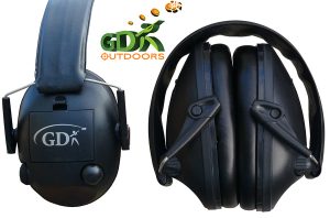 GDK Black shooting electronic ear defenders, ear muffs